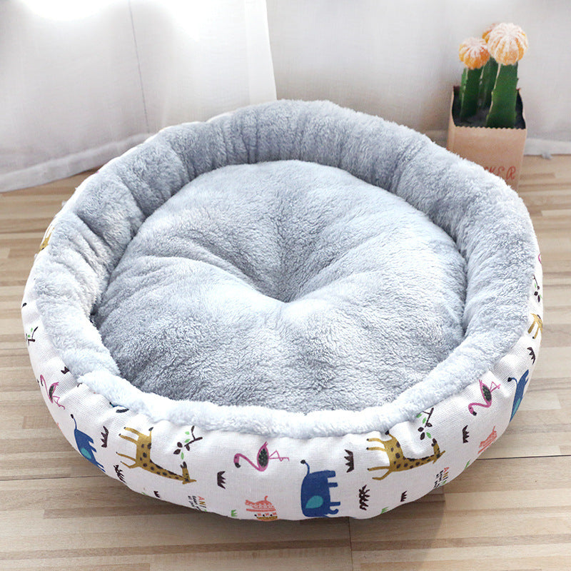 Dog And Cat Bed Padded With Round Cotton