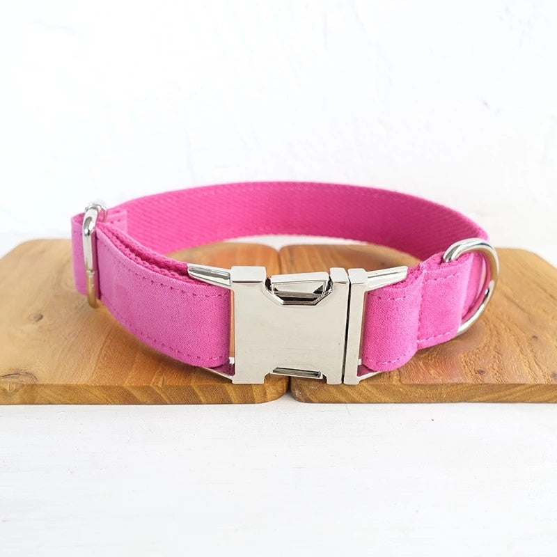 Hot Pink Dog collar and leash set