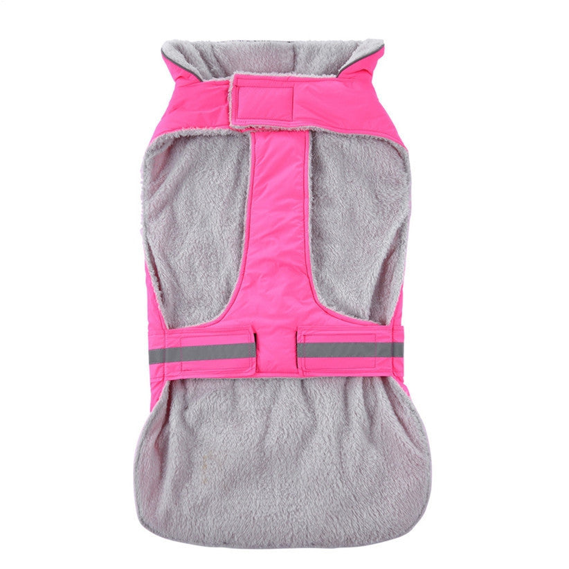 Pet clothes winter coat night reflective pet coat