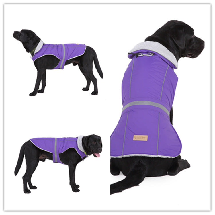 Pet clothes winter coat night reflective pet coat