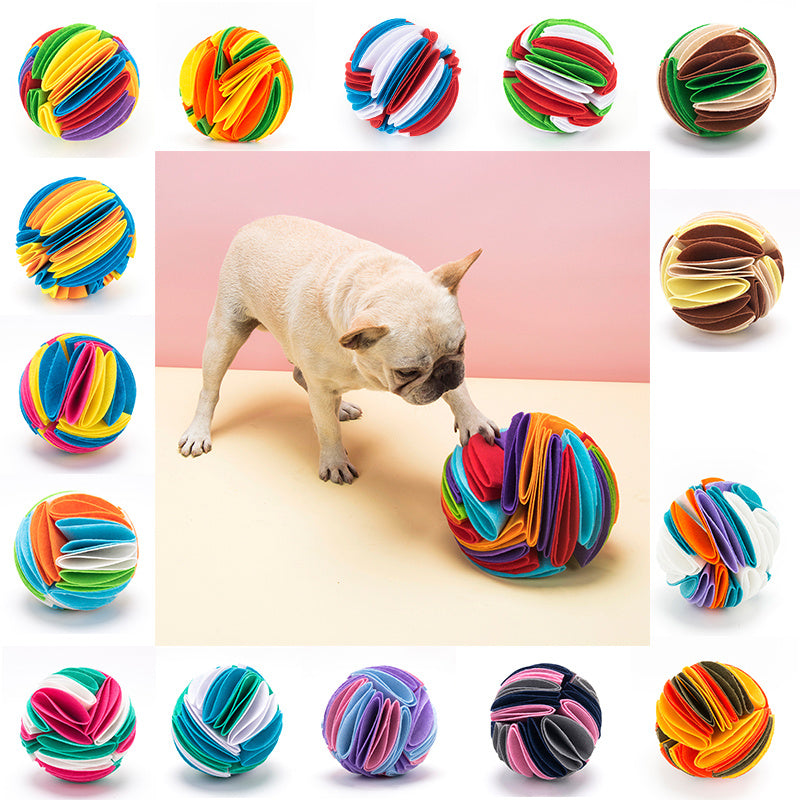 Foldable Dog Snuffle Ball Dog Training Toys Feeding Intelligence Toy