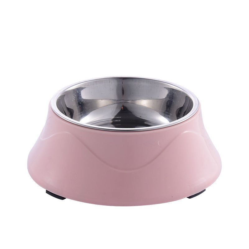 Pet Bowl, Plastic and Stainless Steel Bowl 2 in 1