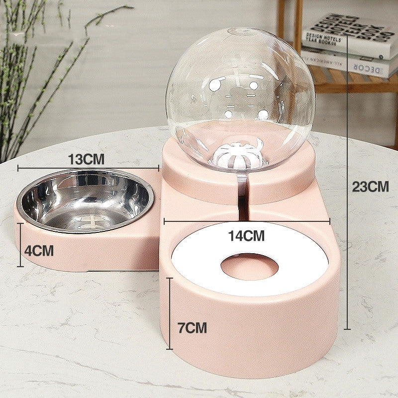 New Bubble Ball Pet Bowl Automatic Feeder 1.8L Water Bowl