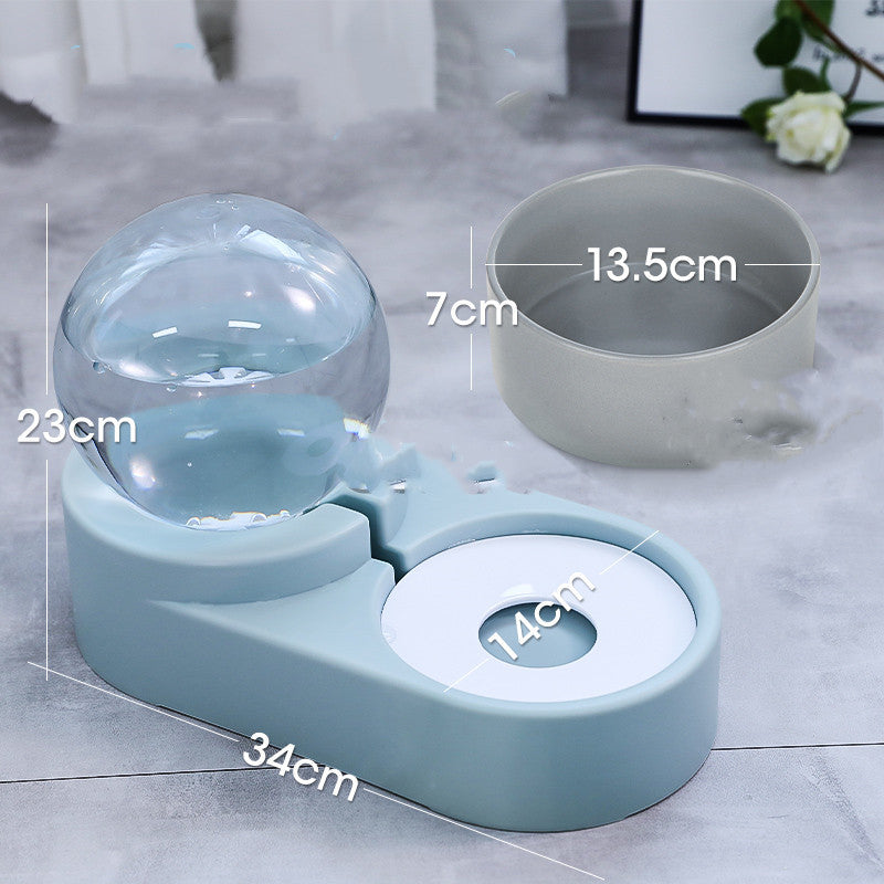 New Bubble Ball Pet Bowl Automatic Feeder 1.8L Water Bowl