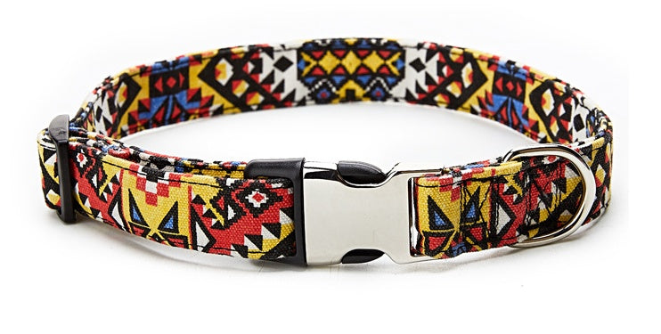 Pattern Webbed Dog Collar