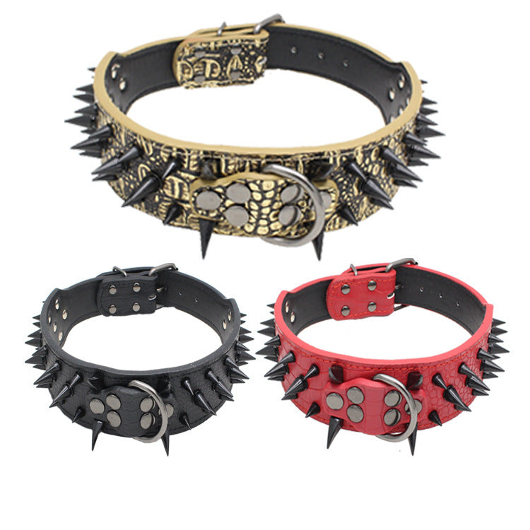 Large Rivet Bite-Proof Pet Collar