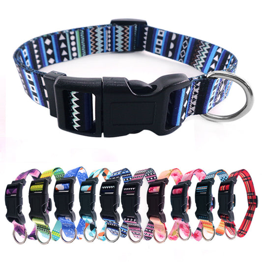 Digital Printing Bohemian Style Dog Collars