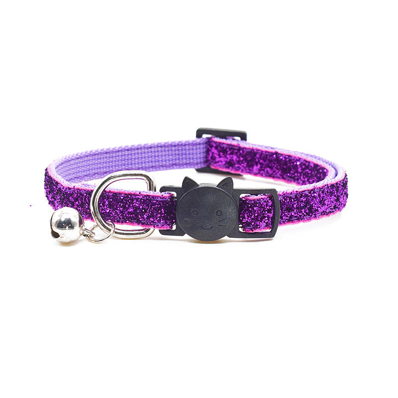 Cat Glitter Collar With Bell