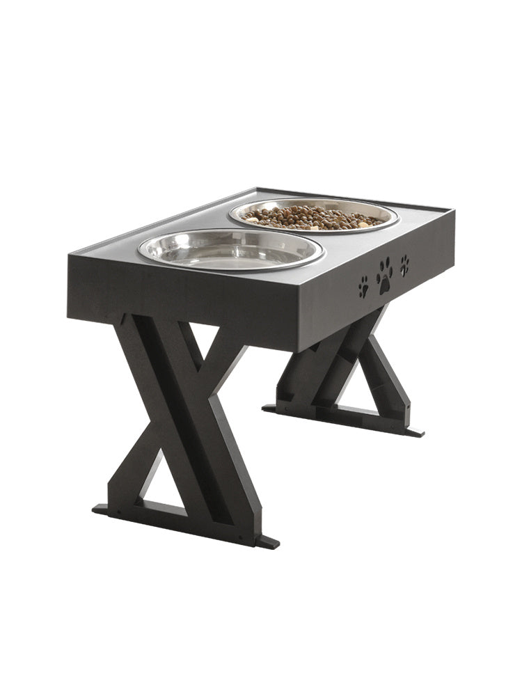 Dog Bowl Pet Feeder Dual Stainless Steel Bowl Stand