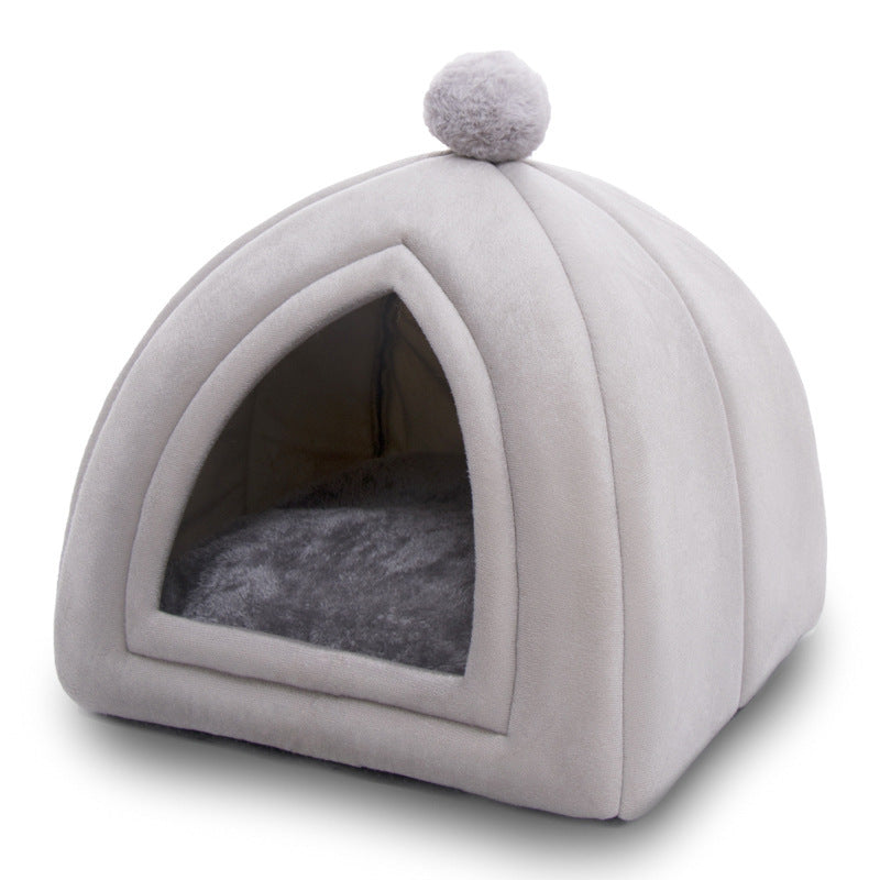 Folding cat house tent