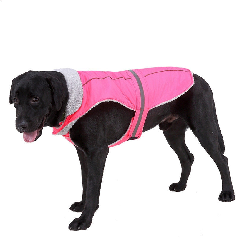 Pet clothes winter coat night reflective pet coat