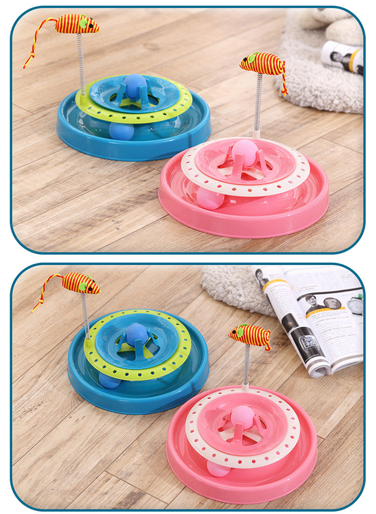 Funny cat track toy