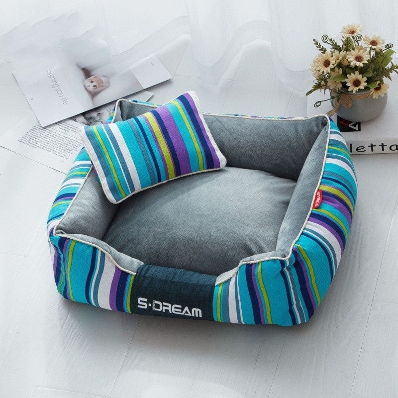 Dog Striped Pattern Bed for Dogs