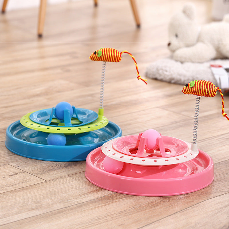 Funny cat track toy