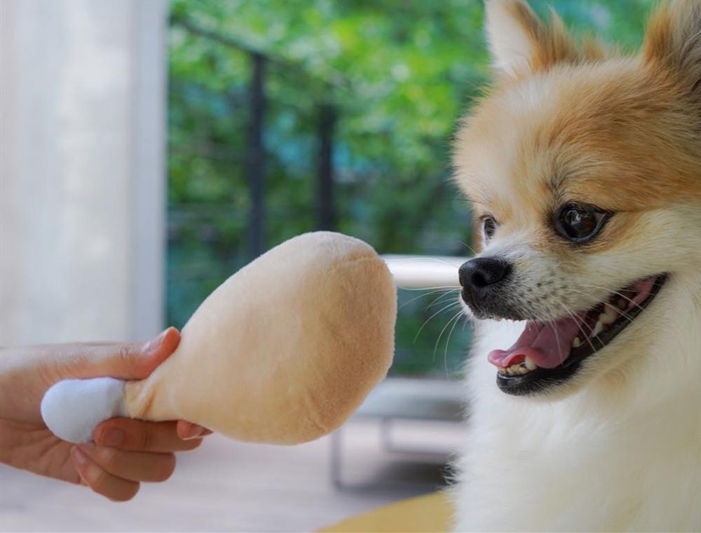 Cute Chicken Dinner Squeaking Plush Sound Dog Toys Chew Throw