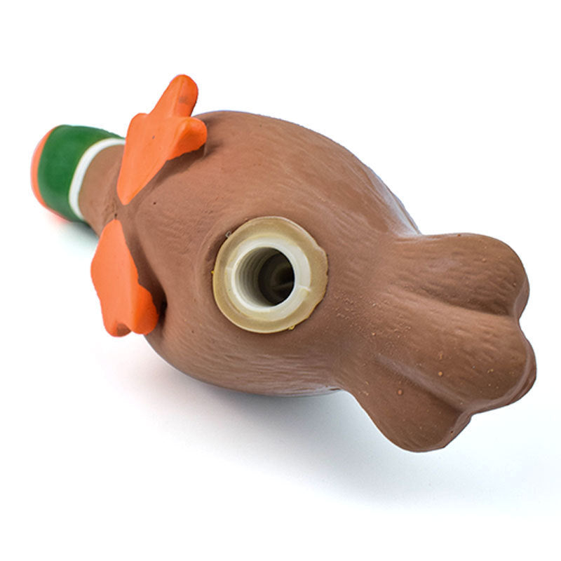 Green Headed Duck Gives Vent To The Boredom Of Dog Toys