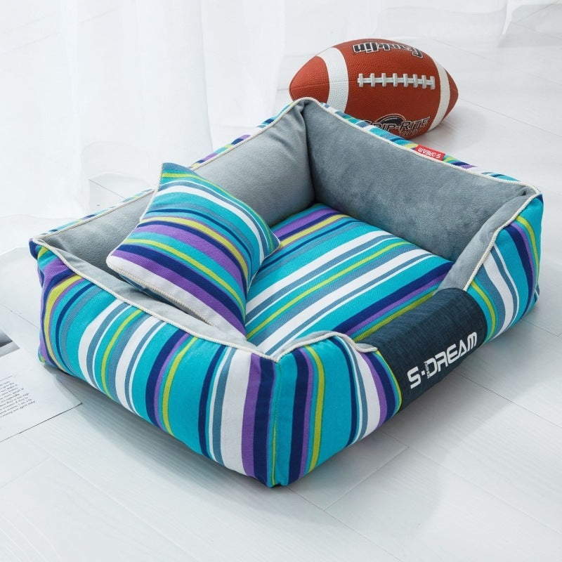 Dog Striped Pattern Bed for Dogs