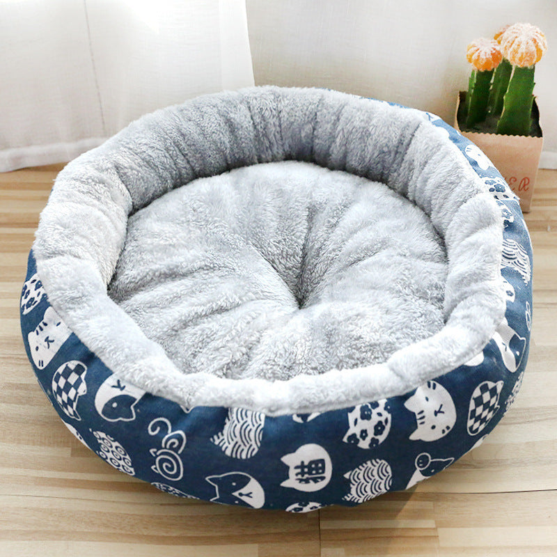 Dog And Cat Bed Padded With Round Cotton