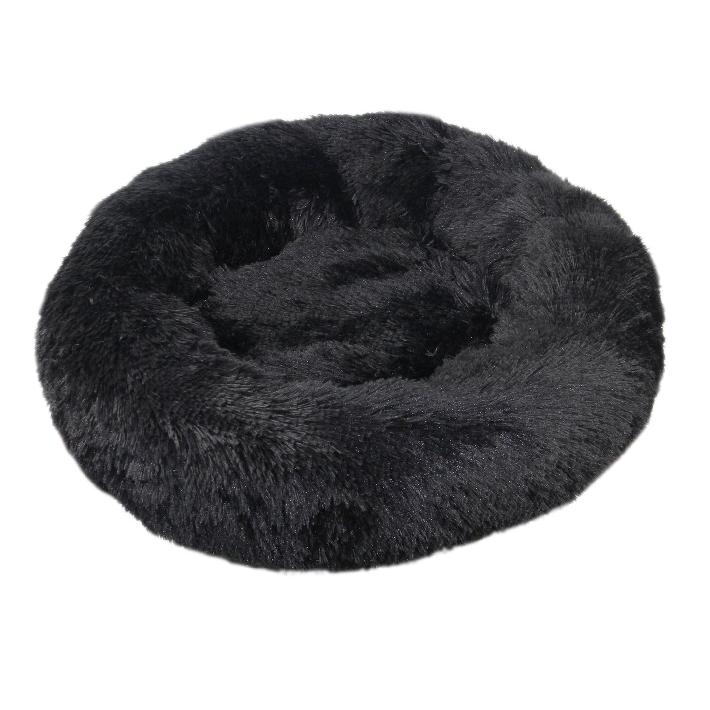 Plush Round Warm Dog Bed In Winter