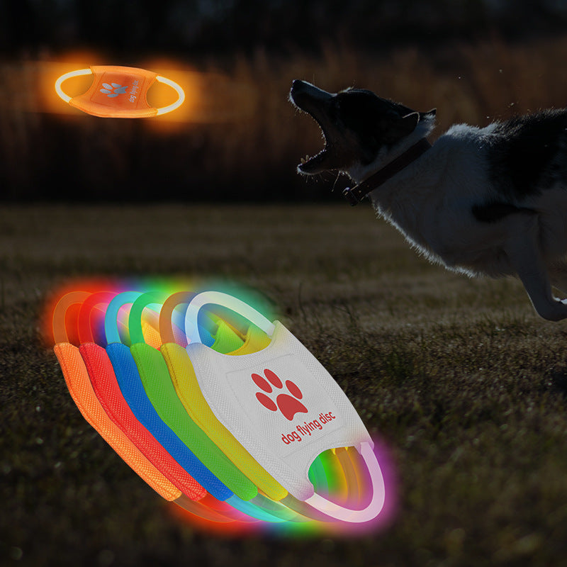 Dog Flying Discs Light Glowing LED Luminous Training Interactive Toys Game Flying Discs Dog Toy Pet Dog Accessories Pet Products