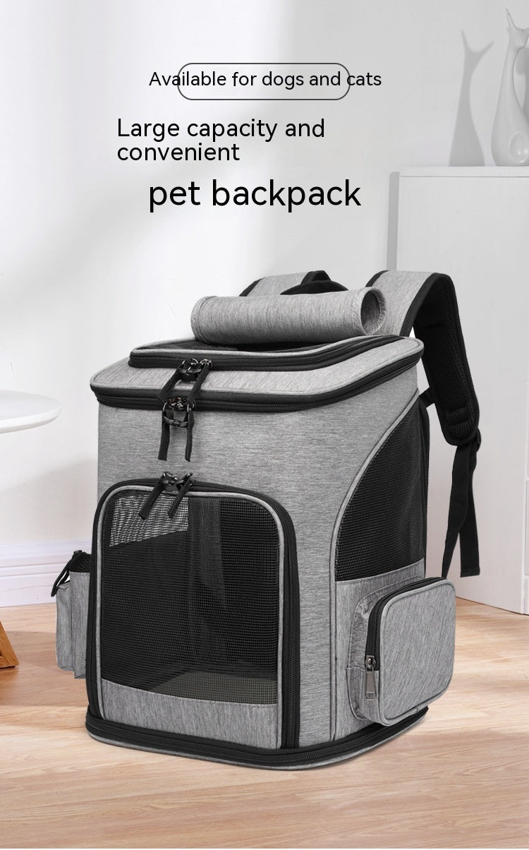 Extendable Pet Bag Large Capacity Cat Backpack Foldable Cat Bag