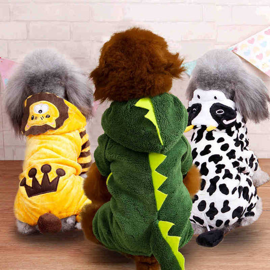 Dog Pet Costumes Dino Cow Lion