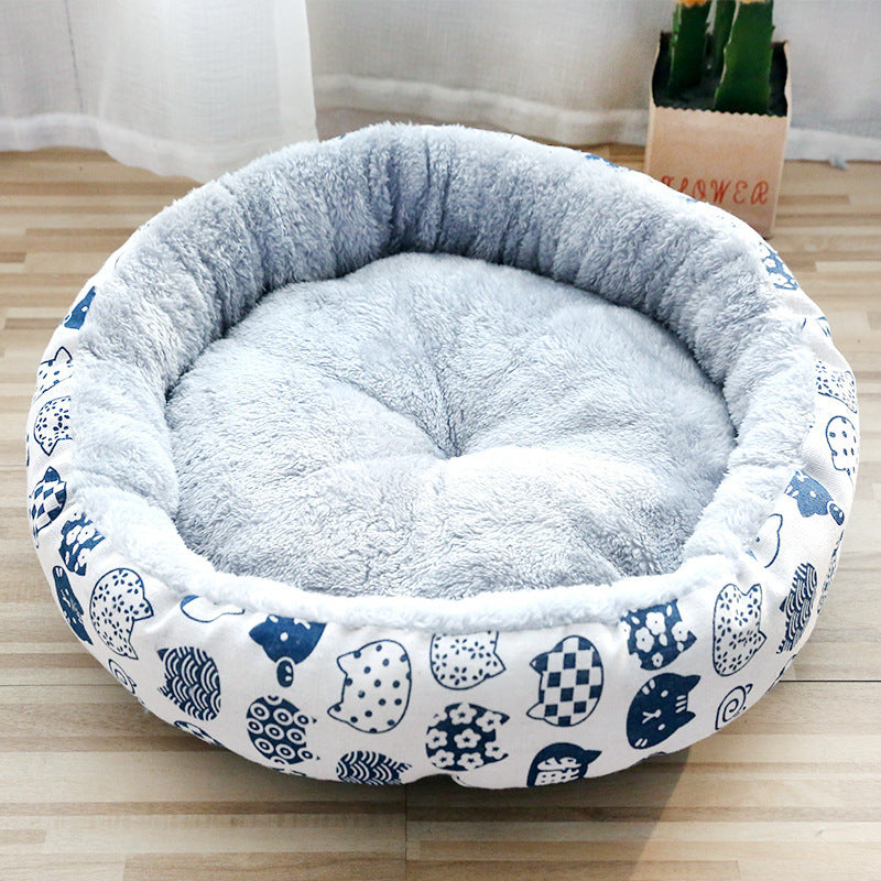 Dog And Cat Bed Padded With Round Cotton