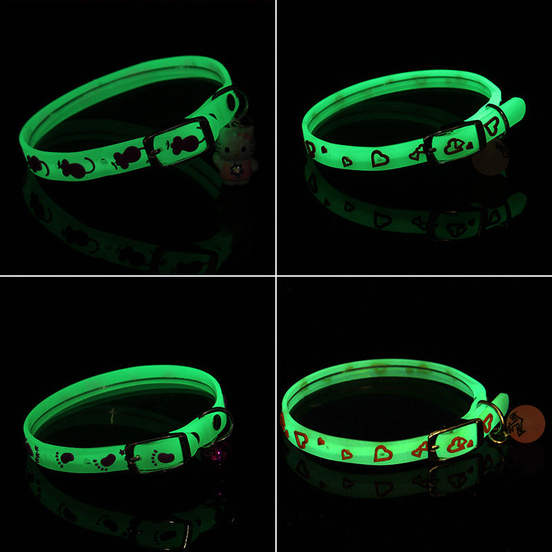 Luminous Bell Silicone Rubber Cat Collar