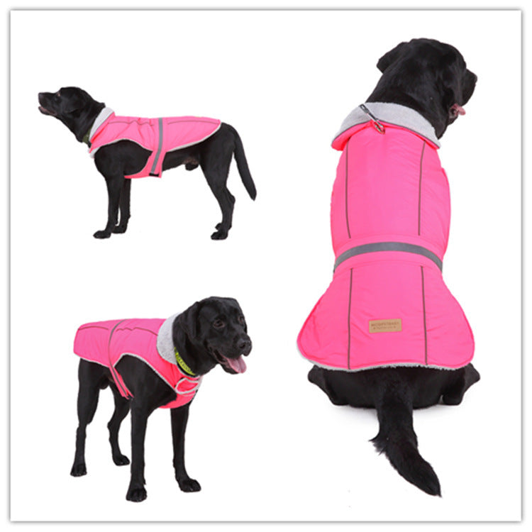 Pet clothes winter coat night reflective pet coat