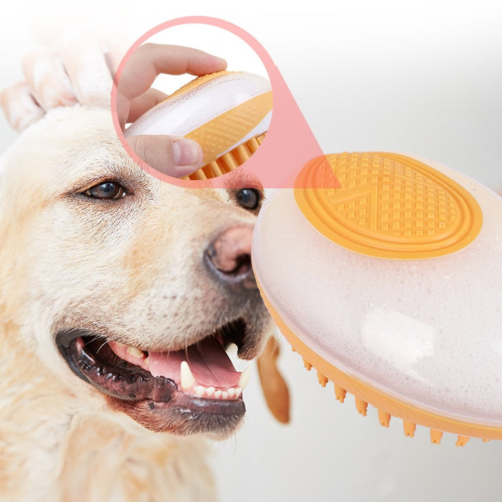 Dog Cat Bath Brush 2-in-1 Pet SPA Massage Comb Soft Silicone Pets Shower Hair Grooming Comb Dog Cleaning Tool Pet Products