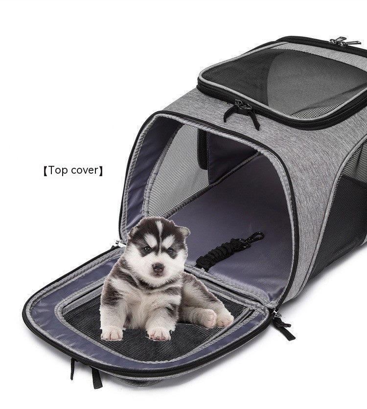 Extendable Pet Bag Large Capacity Cat Backpack Foldable Cat Bag