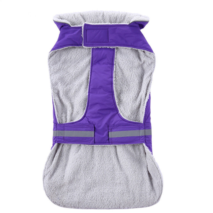 Pet clothes winter coat night reflective pet coat