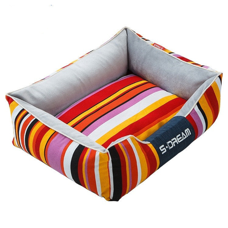 Dog Striped Pattern Bed for Dogs