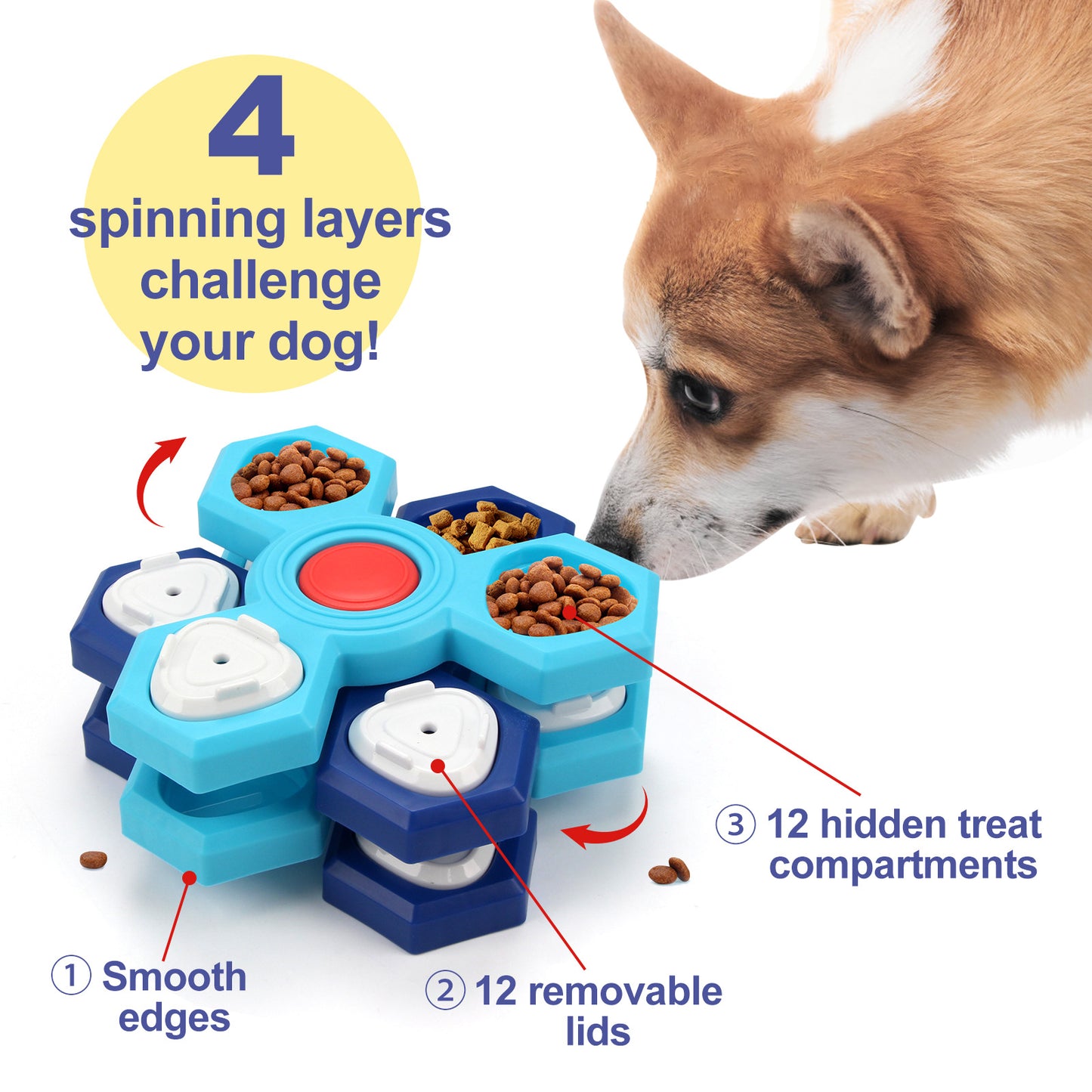 Pets Puzzle Training Slow Feeding Dog Bowl Products