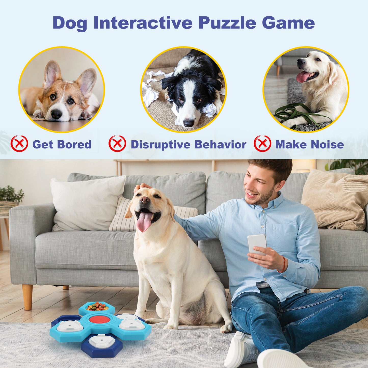 Pets Puzzle Training Slow Feeding Dog Bowl Products