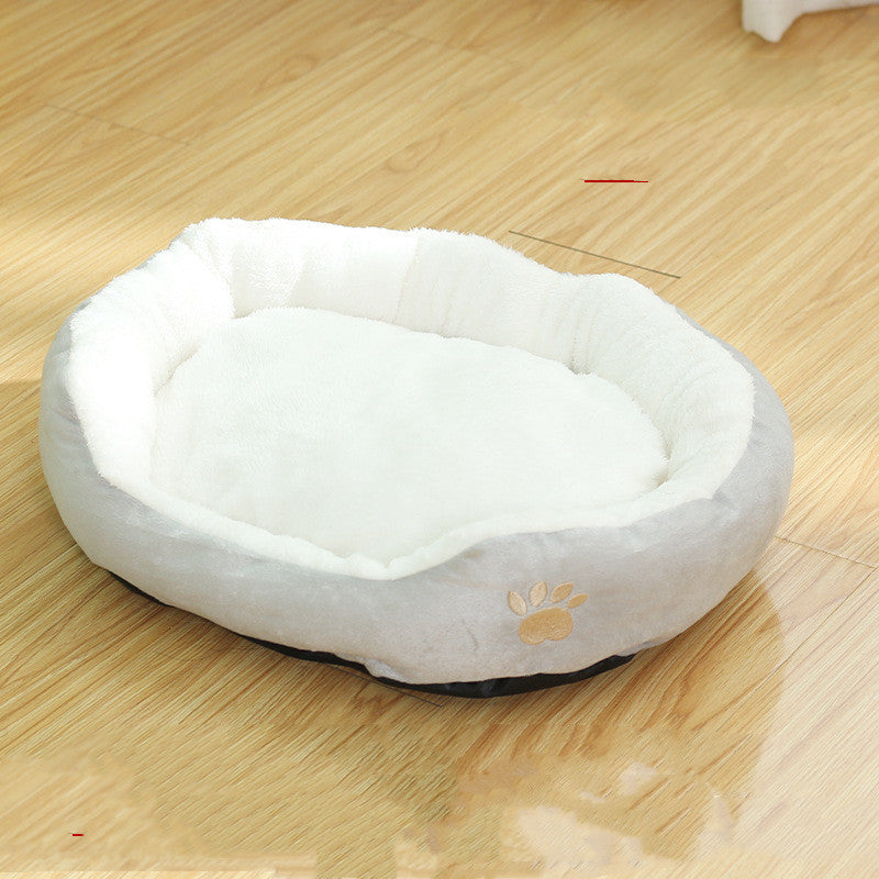 Removable And Washable Cat Round Pet Bed