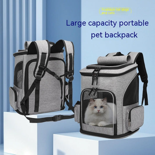 Extendable Pet Bag Large Capacity Cat Backpack Foldable Cat Bag