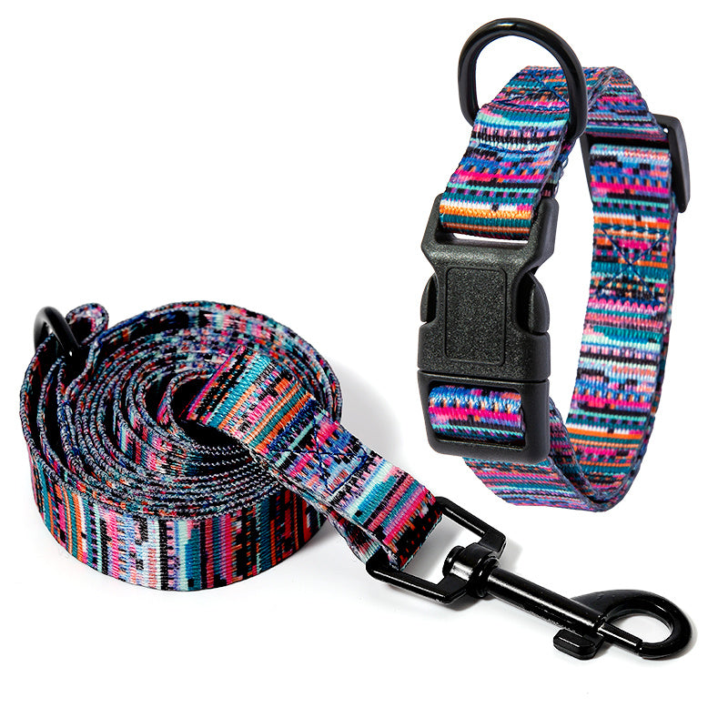 Dog Collar and Pet Leash Set