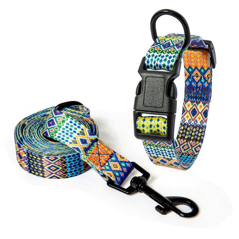 Dog Collar and Pet Leash Set