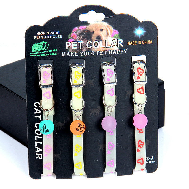 Luminous Bell Silicone Rubber Cat Collar